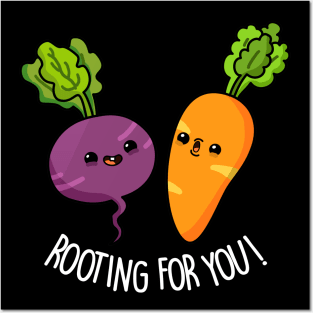 Rooting For You Cute Vegetable Pun Posters and Art